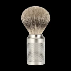 Partasuti Rocca Silvertip Badger Matte Silver